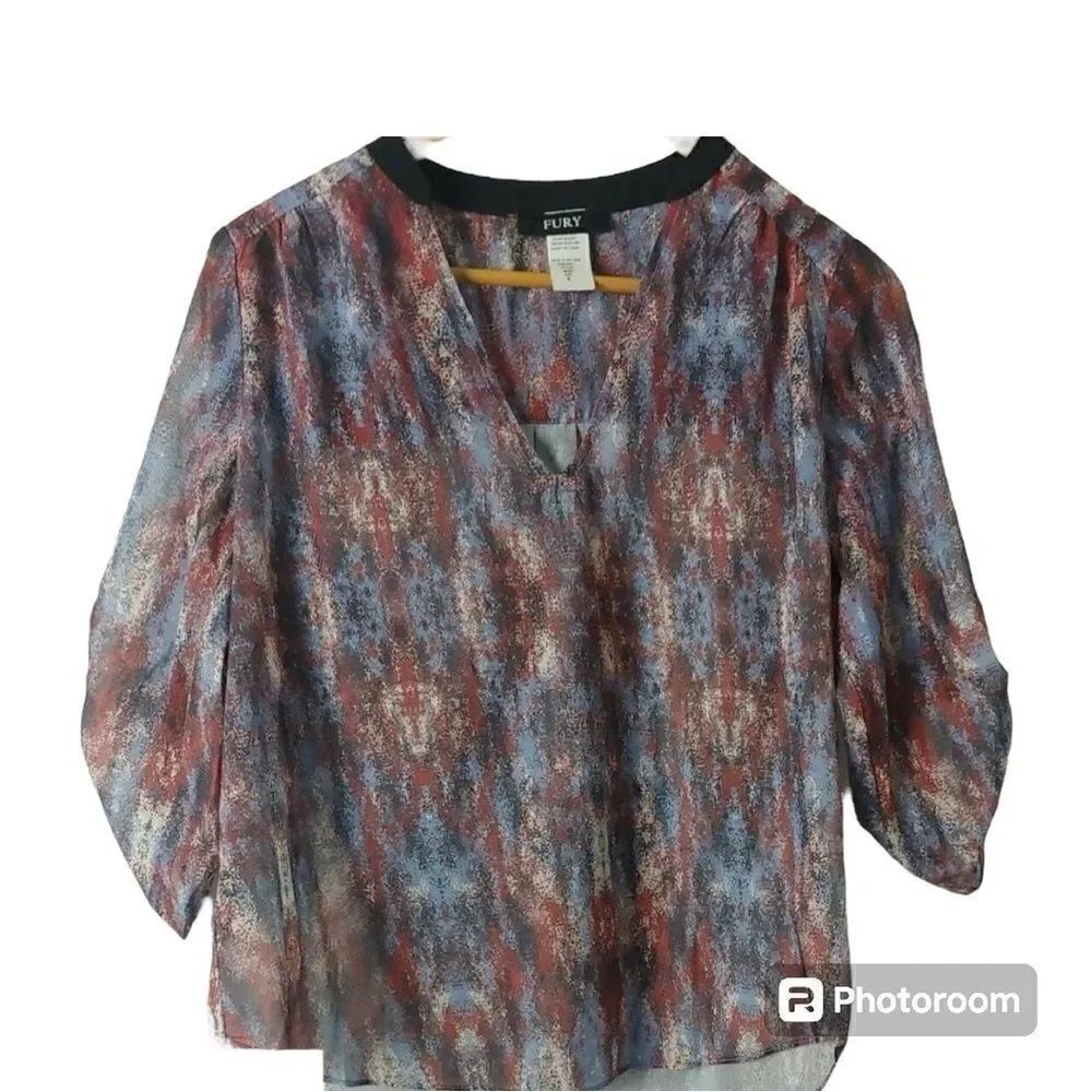Fury sheer blouse NWOT. S